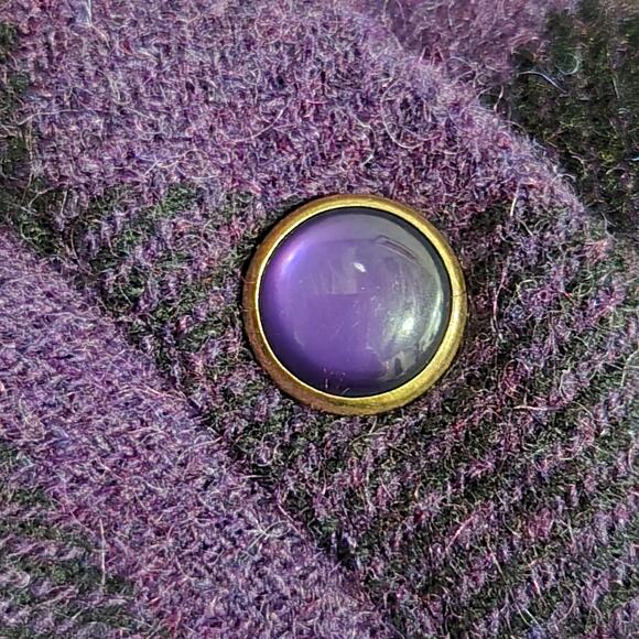 Tuckernuck Chandler Plaid Flannel Shirt Purple Aubergine Buffalo Western Medium - Picture 9 of 14